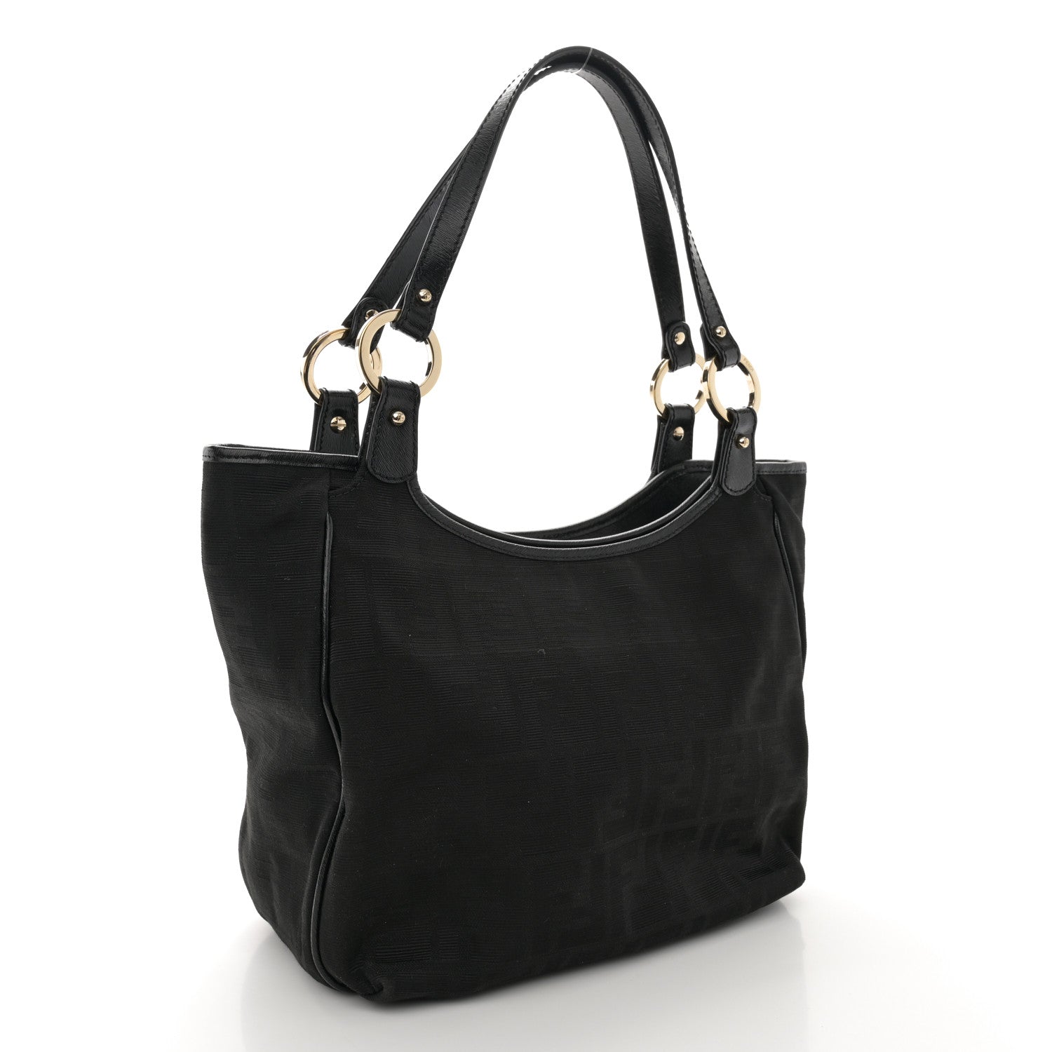Fendi Zucca Small Chef Shopping Tote Black 3 of 13