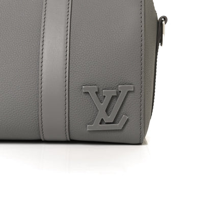 Louis Vuitton Grained Calfskin Aerogram City Keepall Gris 7 of 13