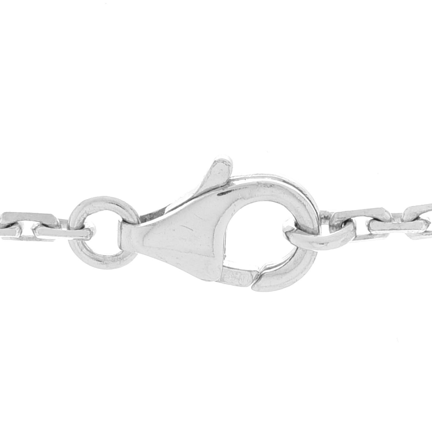 18K White Gold 3 Diamonds LOVE Pendant Necklace