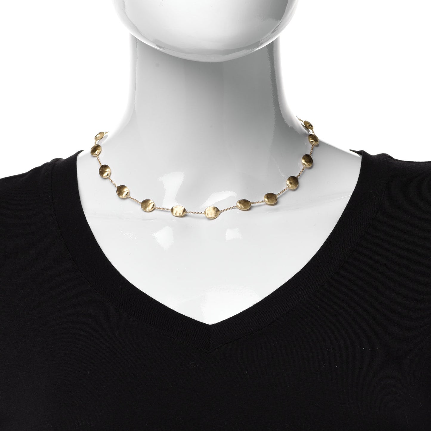 18K Yellow Gold Medium Siviglia Bead Short Necklace