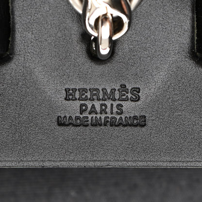 Hermes Toile Officier Vache Calfskin Herbag 39 GM Black 6 of 19