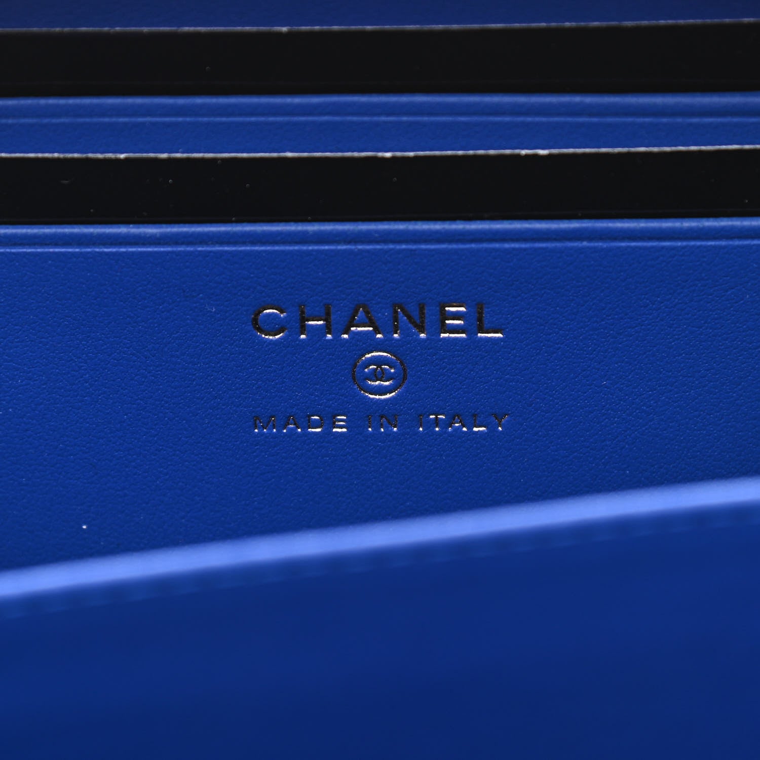 Chanel Caviar Quilted CC Filigree Vanity Clutch With Chain Blue White Red 6 of 11