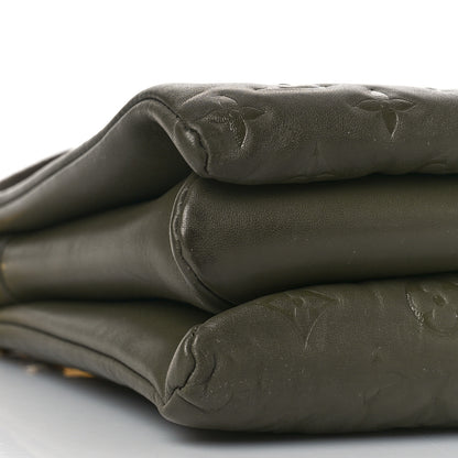 Louis Vuitton Lambskin Embossed Monogram Coussin MM Khaki 6 of 10