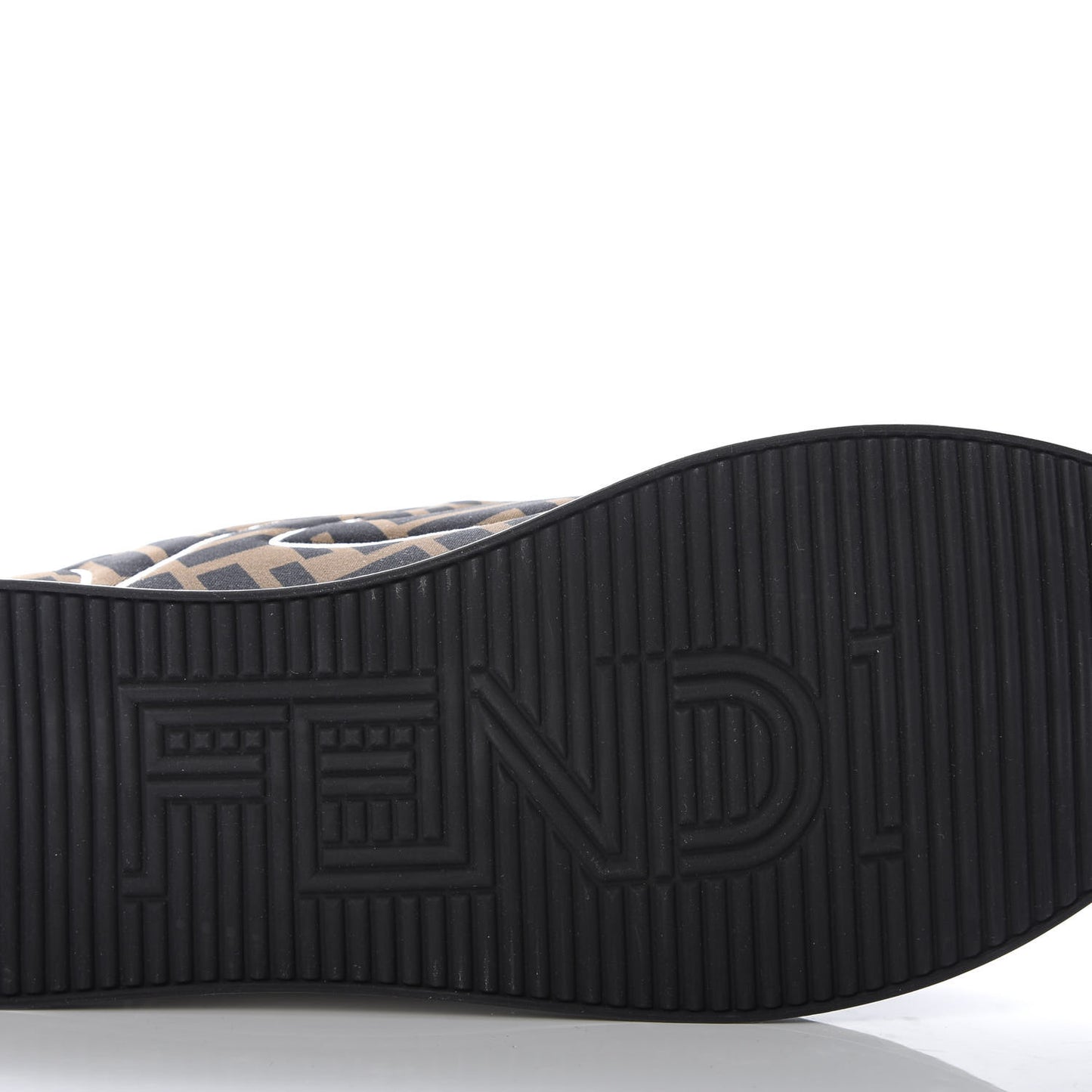 Stretch Fabric FFreedom Sneakers 39 Tobacco Black White
