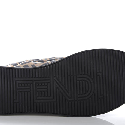Fendi Stretch Fabric FFreedom Sneakers 39 Tobacco Black White 7 of 10