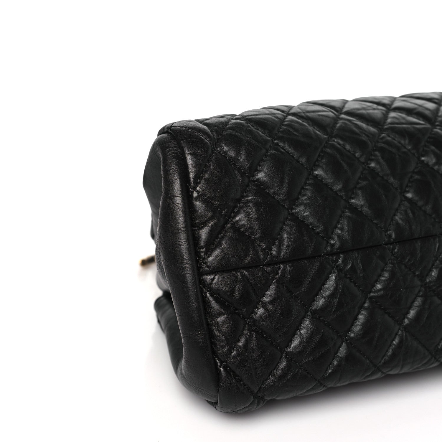 Chanel Aged Calfskin Quilted Medium Just Mademoiselle Black 9 of 10