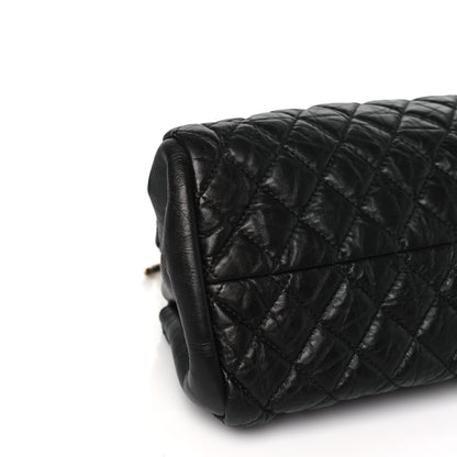 Chanel Aged Calfskin Quilted Medium Just Mademoiselle Black 9 of 10