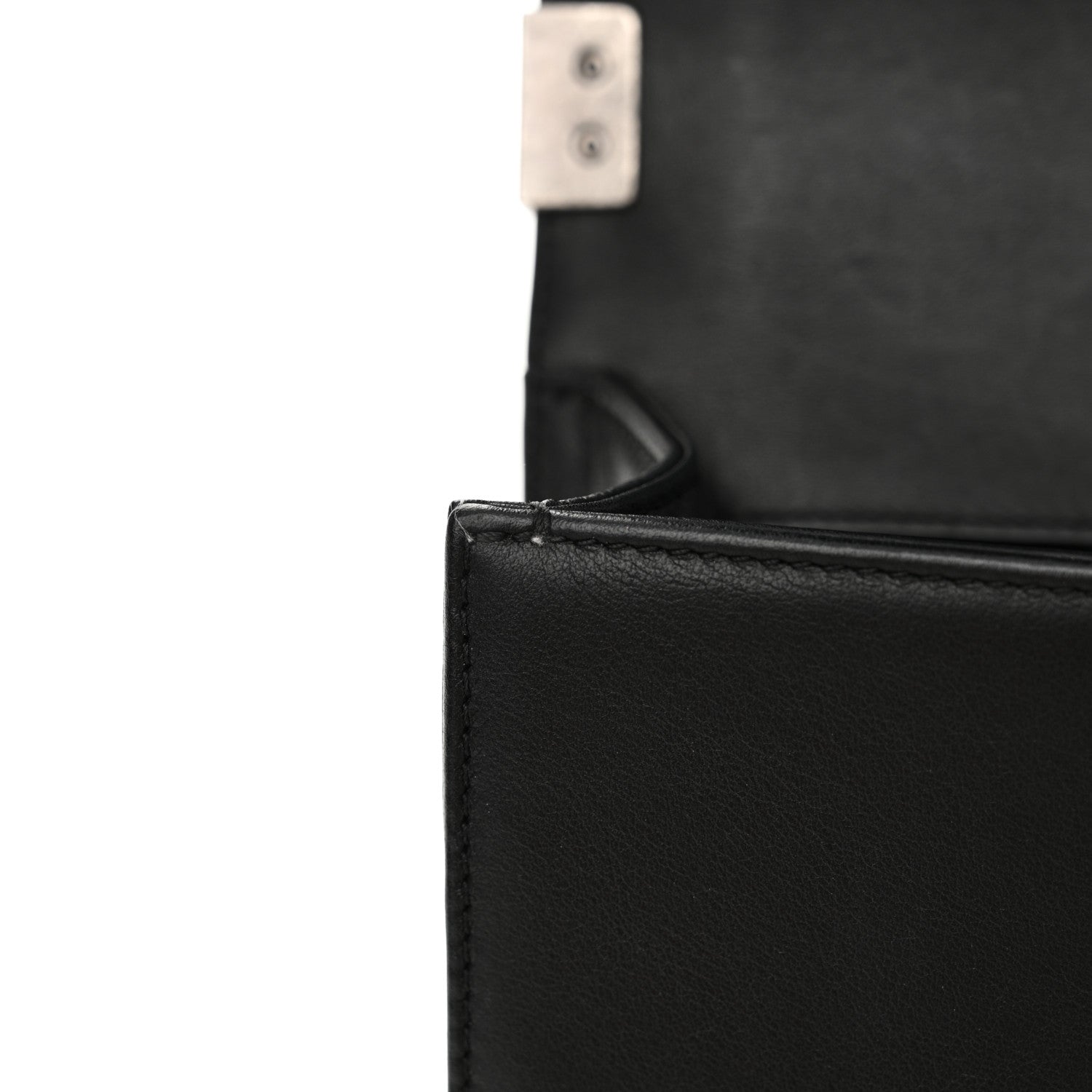 Chanel Calfskin Pleated Small Boy In Rome Flap Black White 13 of 15