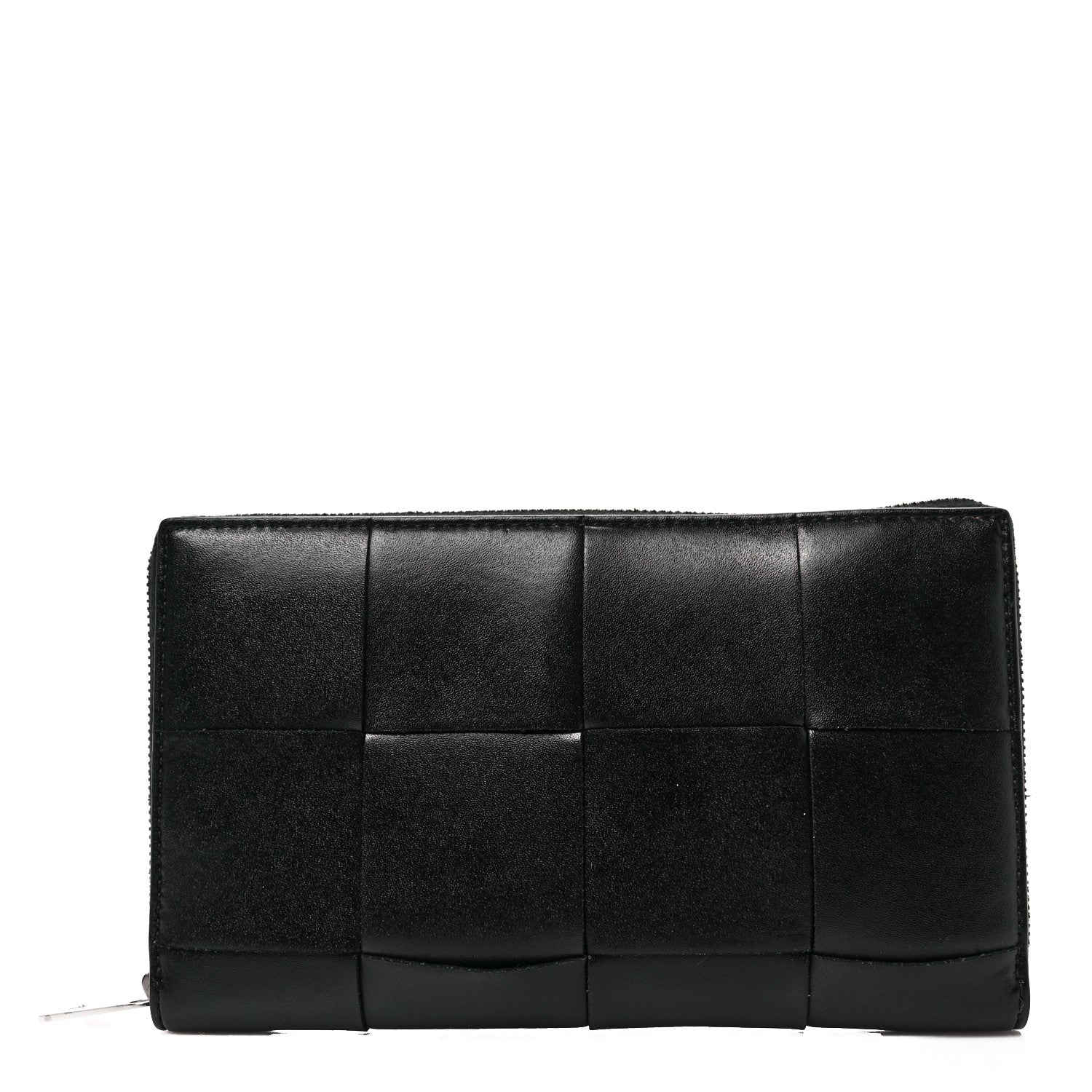 Bottega Veneta Nappa Maxi Intrecciato Zip Around Wallet Black 1 of 6