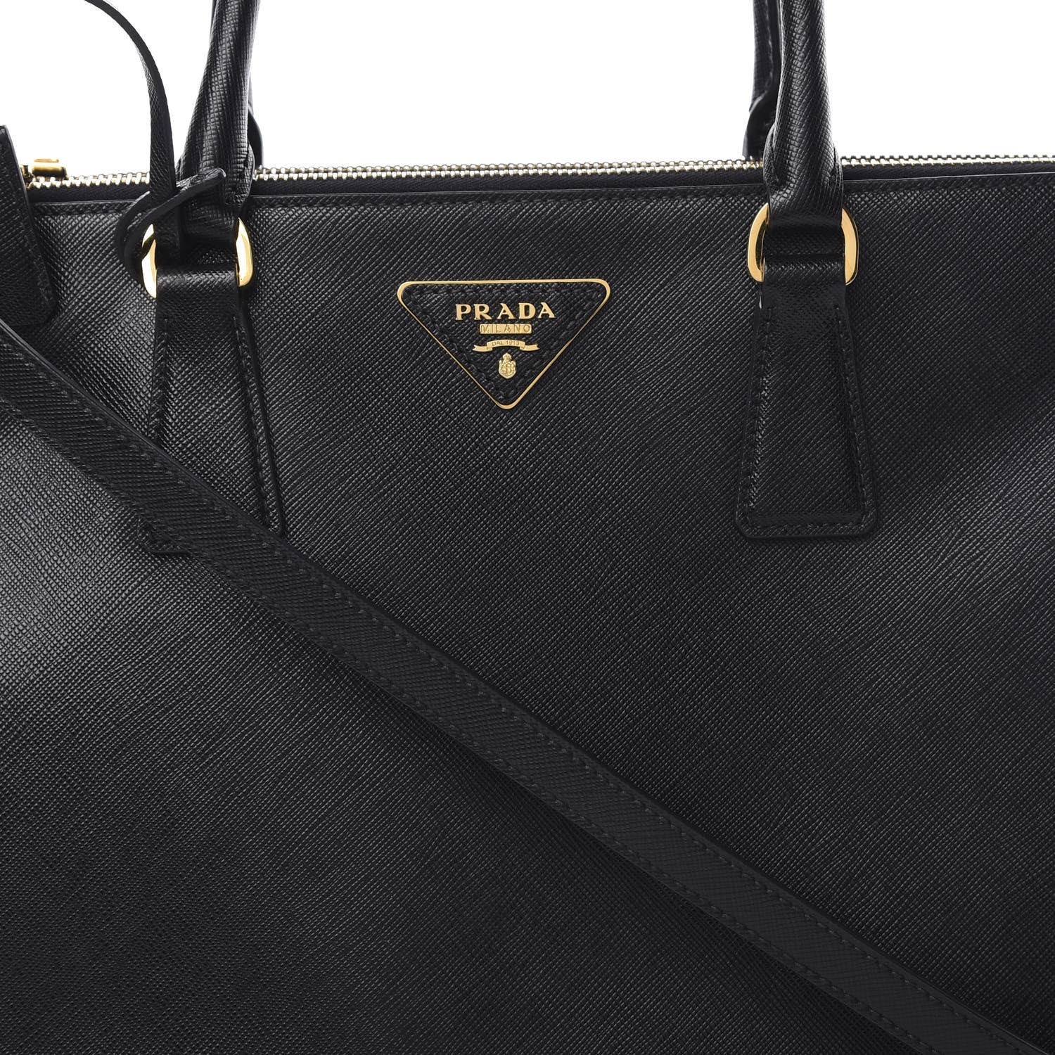 Prada Saffiano Medium Galleria Double Zip Tote Black 11 of 14