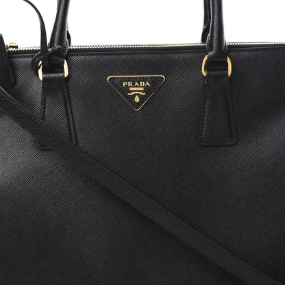 Prada Saffiano Medium Galleria Double Zip Tote Black 11 of 14