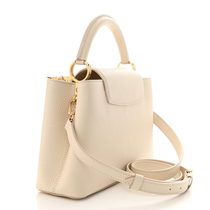 Louis Vuitton Taurillon Mother of Pearl Flowers Capucines BB Creme Nacre 3 of 11