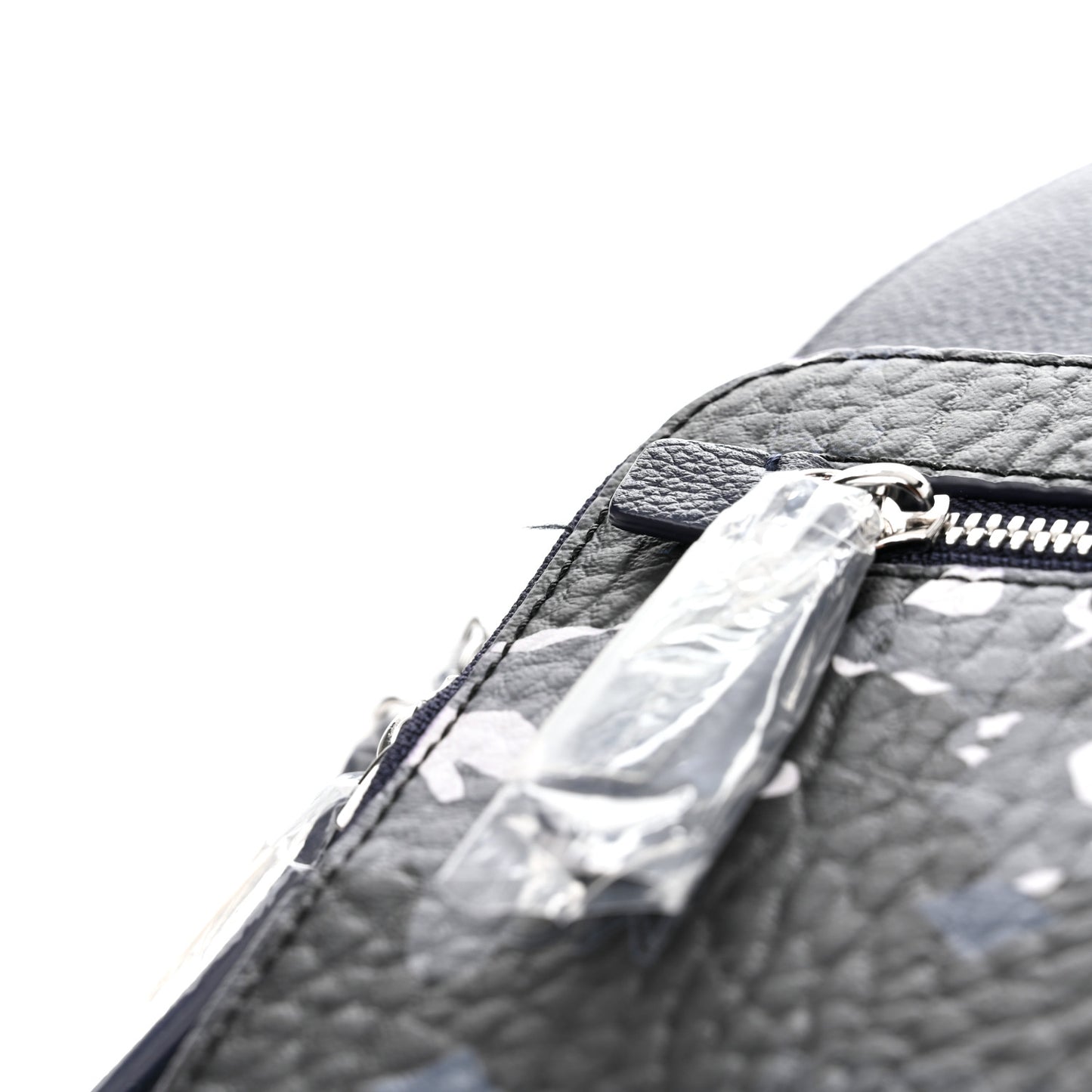 Calfskin Visetos Floral Leopard Klassik Small Stark Backpack Blue Black