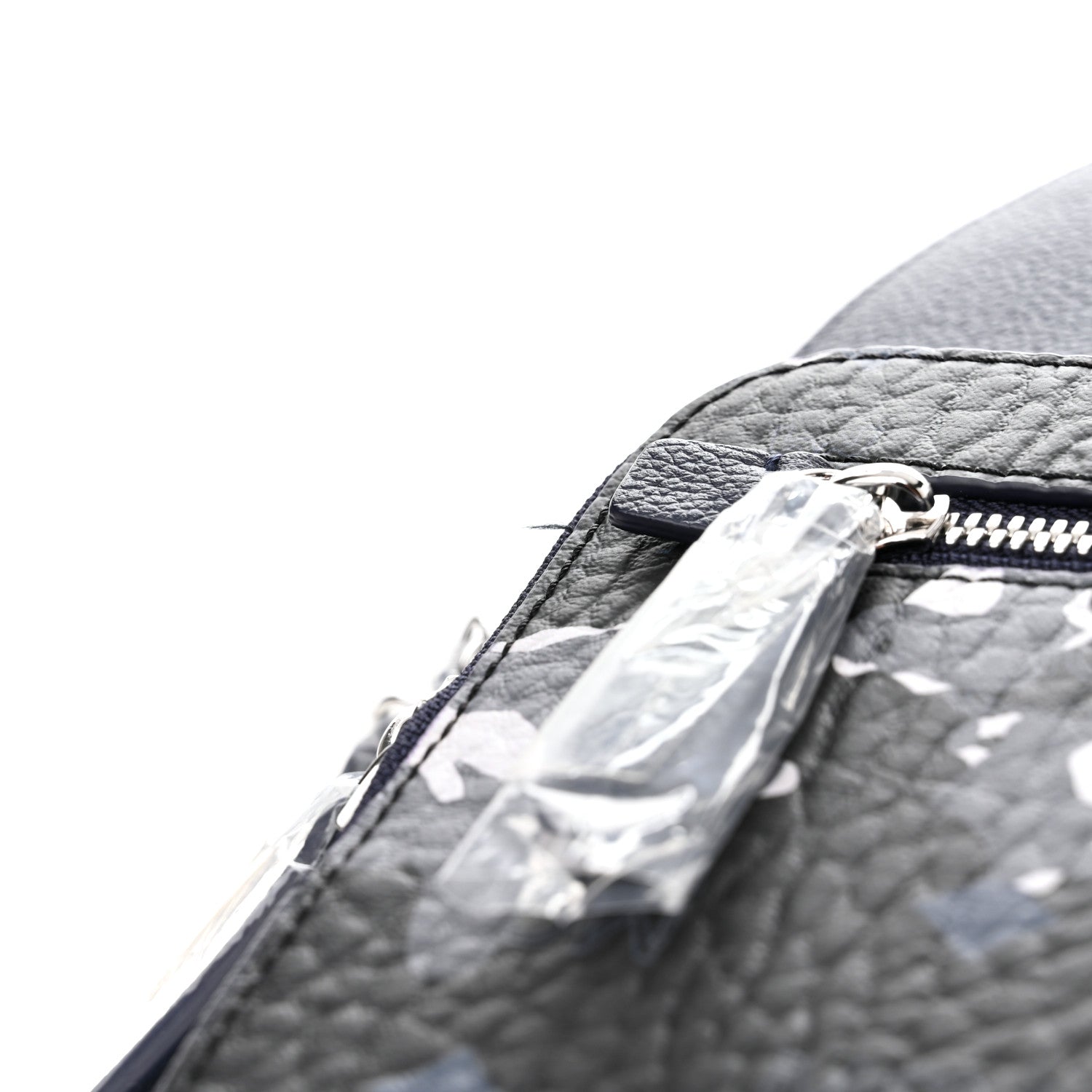 MCM Calfskin Visetos Floral Leopard Klassik Small Stark Backpack Blue Black 11 of 11