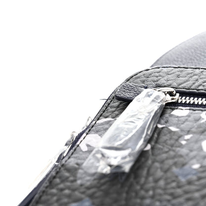 MCM Calfskin Visetos Floral Leopard Klassik Small Stark Backpack Blue Black 11 of 11