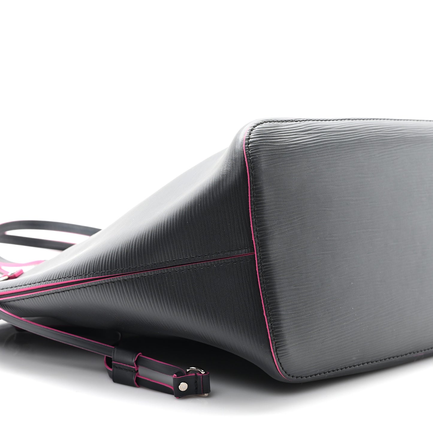 Epi Neverfull MM Black Hot Pink