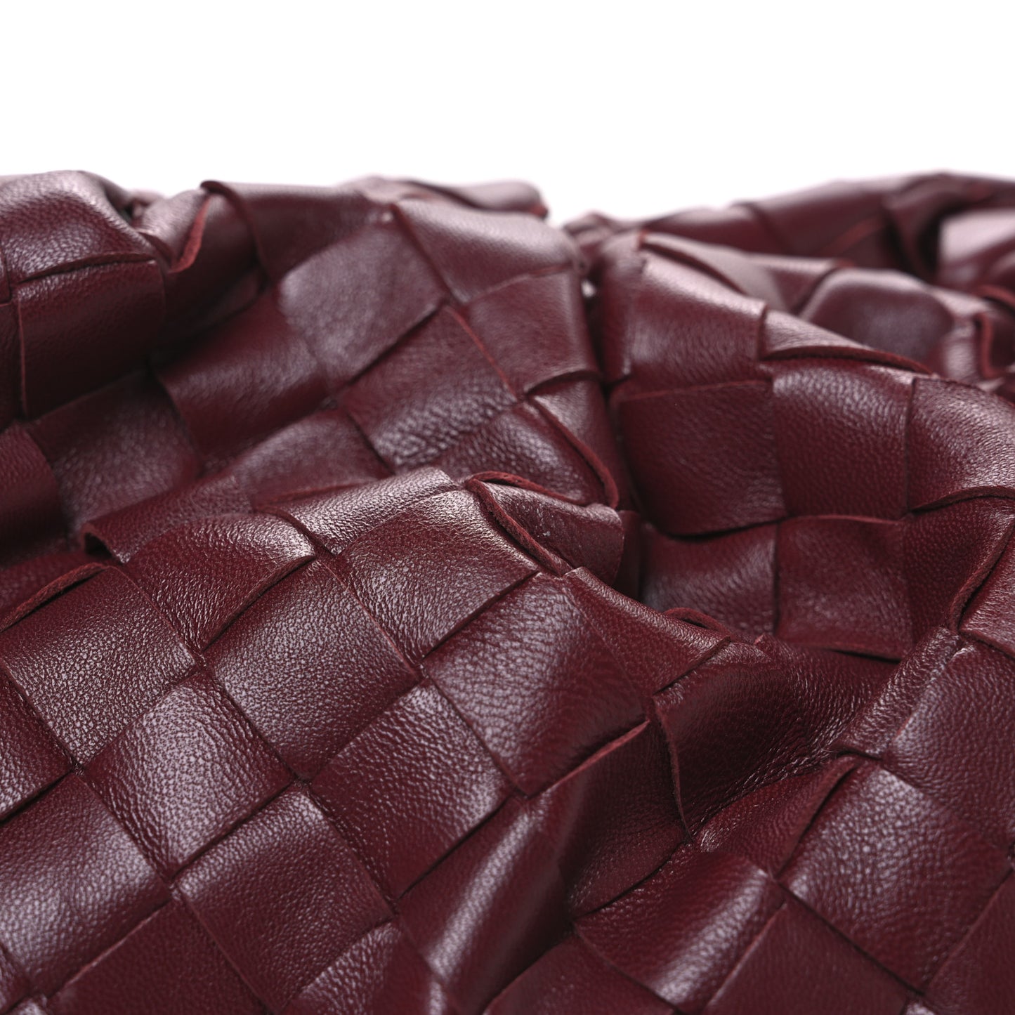 Nappa Maxi Intrecciato The Pouch Oversized Clutch Bordeaux