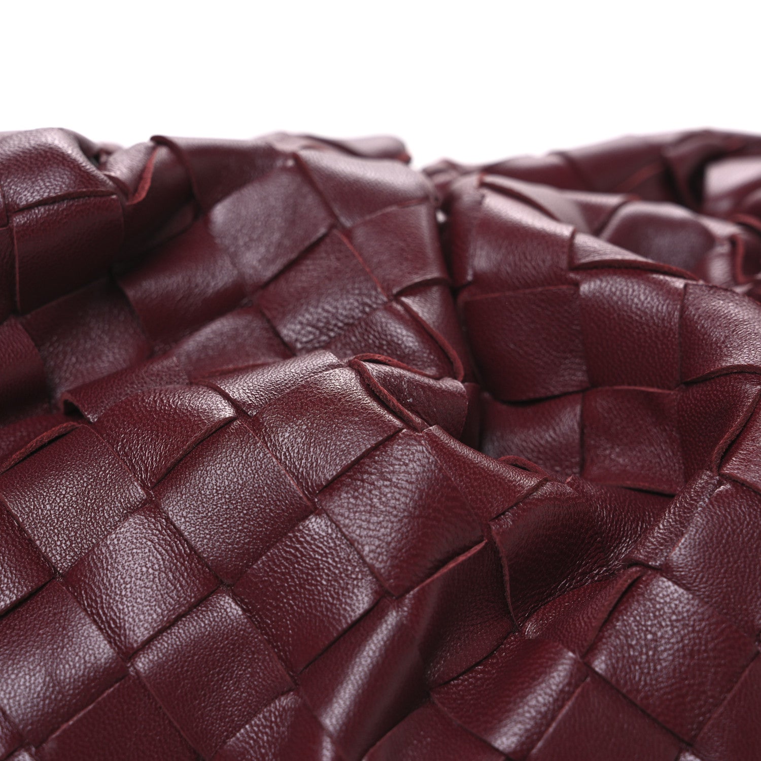 Bottega Veneta Nappa Maxi Intrecciato The Pouch Oversized Clutch Bordeaux 9 of 11