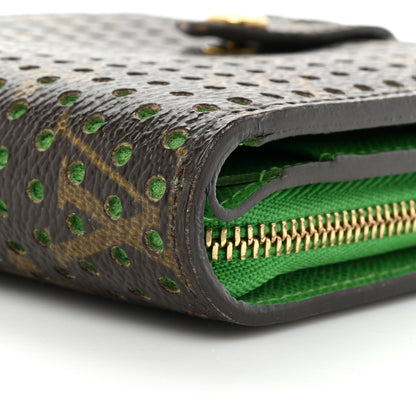 Louis Vuitton Monogram Perforated Compact Zipped Wallet Green 11 of 15