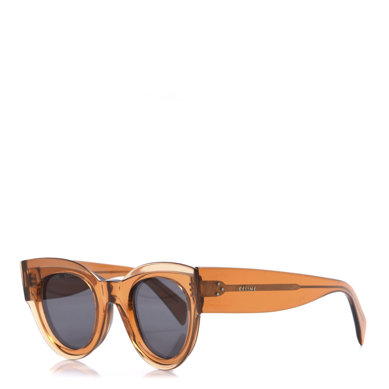 Celine Acetate Petra Sunglasses CL41447/S Transparent Orange 1 of 6