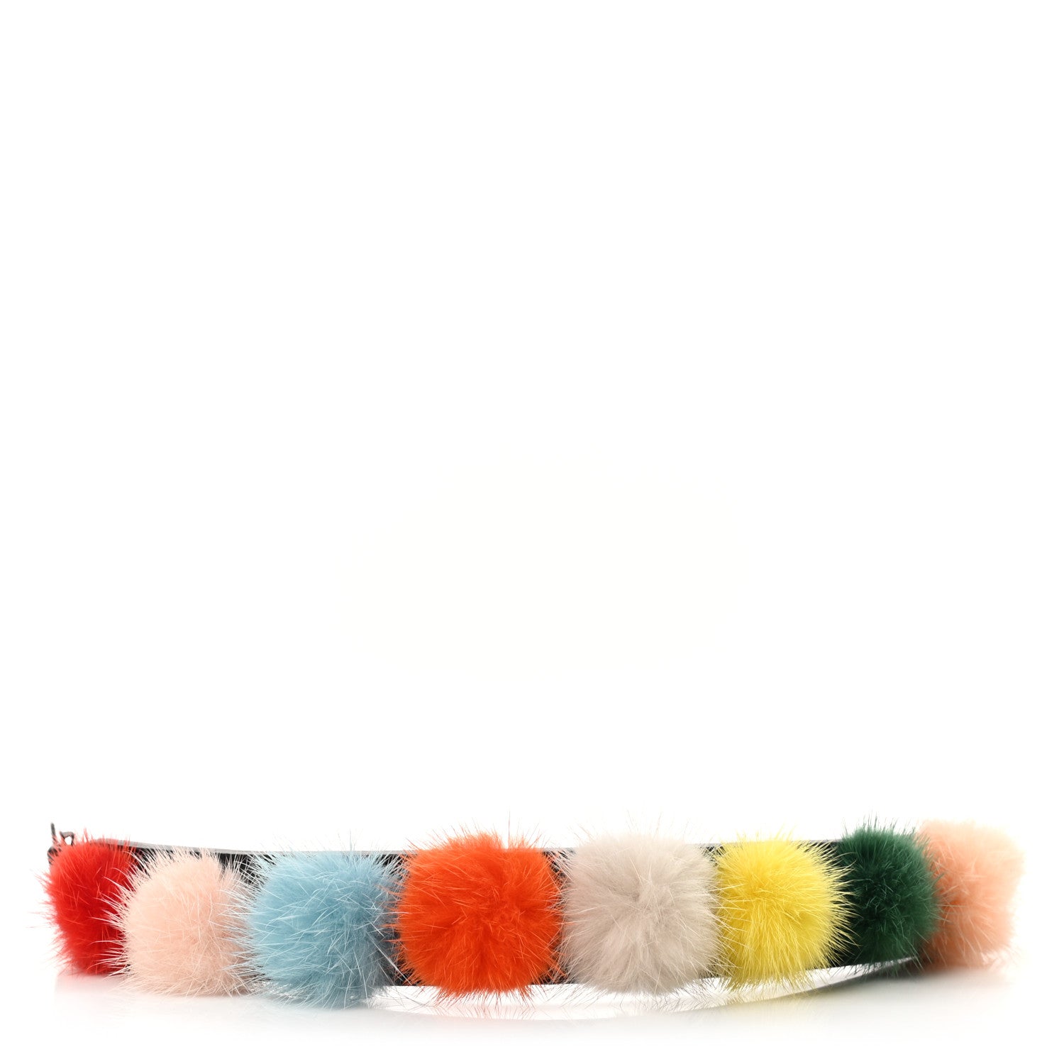 Fendi Mink Fur Pom Pom Mini Strap You Black Multicolor 1 of 4
