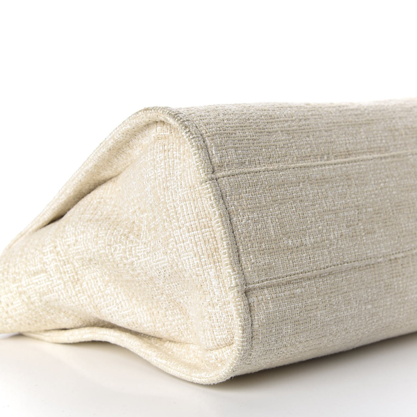 Lurex Boucle Small Deauville Tote White
