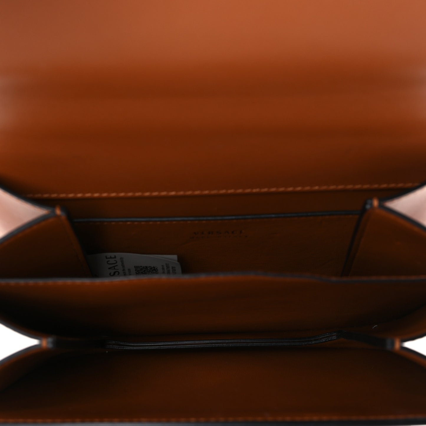Vitello Barocco Virtus Small Top Handle Shoulder Bag Brown