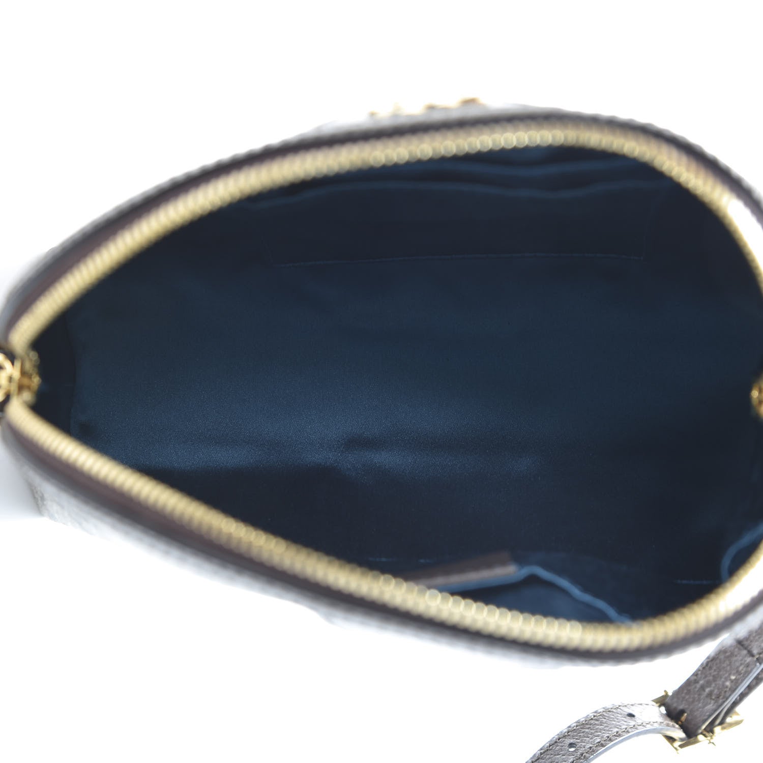 Gucci GG Supreme Monogram Textured Dollar Calfskin Web Small Ophidia Dome Shoulder Bag Beige Ebony New Acero 4 of 9