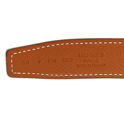 Hermes Swift Epsom 24mm Mini Constance H Belt 80 32 Black Gold 3 of 5