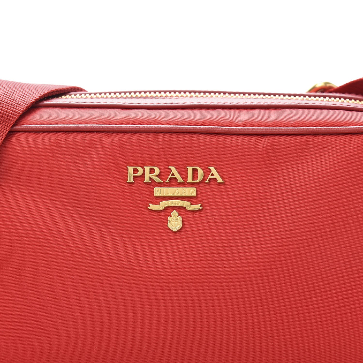 Prada Tessuto Nylon Soft Calf Camera Bag Rosso 11 of 11