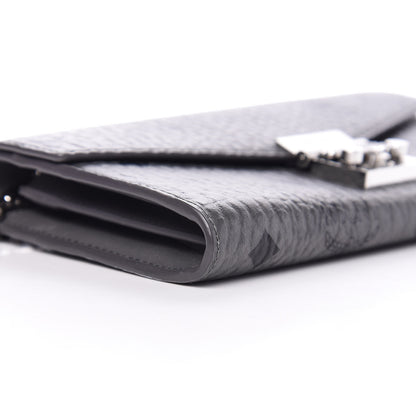 MCM Visetos Large Patricia Wallet On Chain Phantom Grey 8 of 11