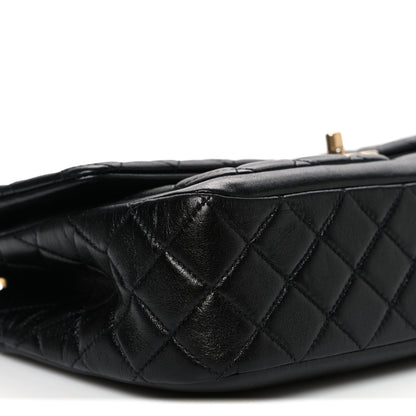Chanel Shiny Lambskin Quilted Daily Friend Flap Black 9 of 10