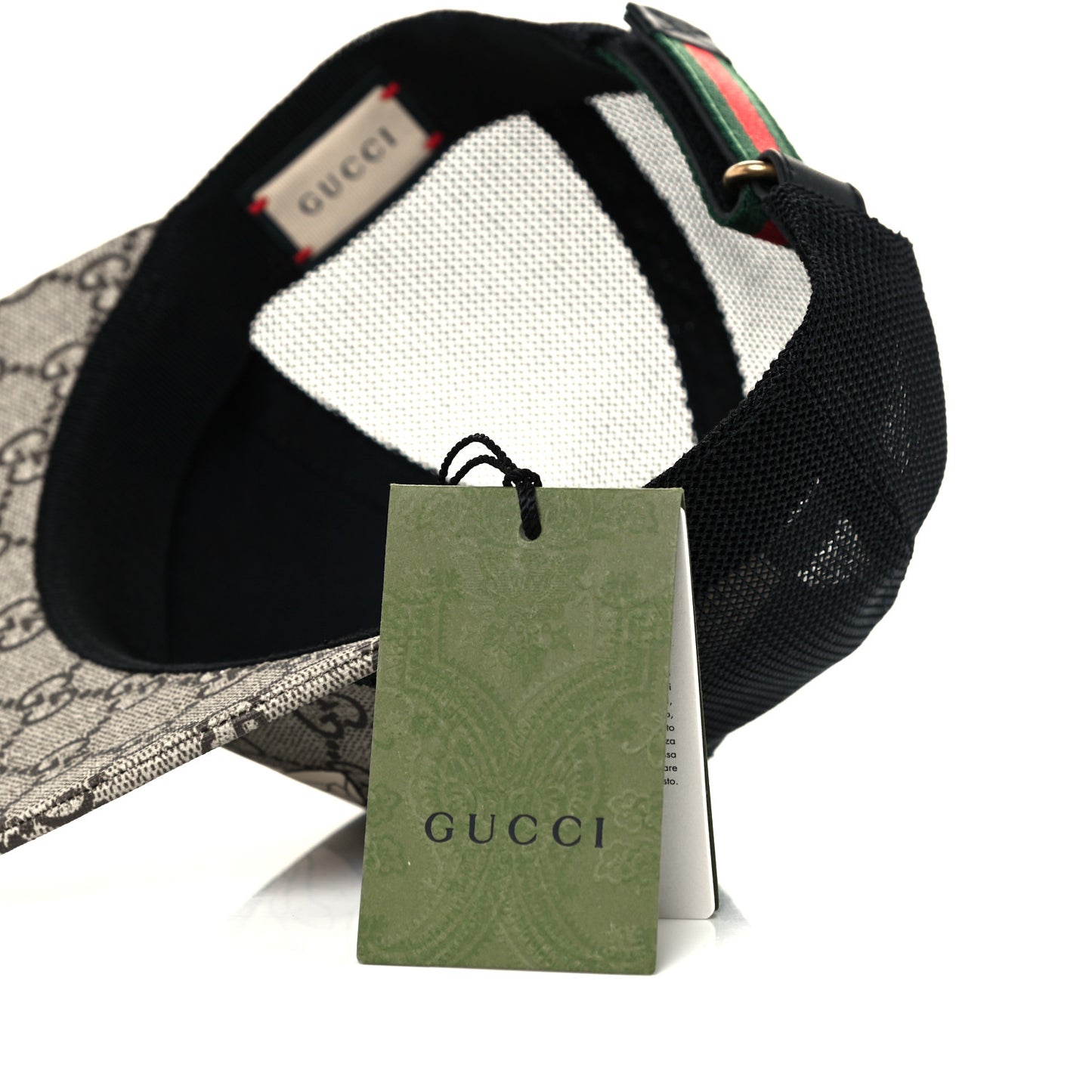 GG Supreme Monogram Bee Print Baseball Hat XS Beige