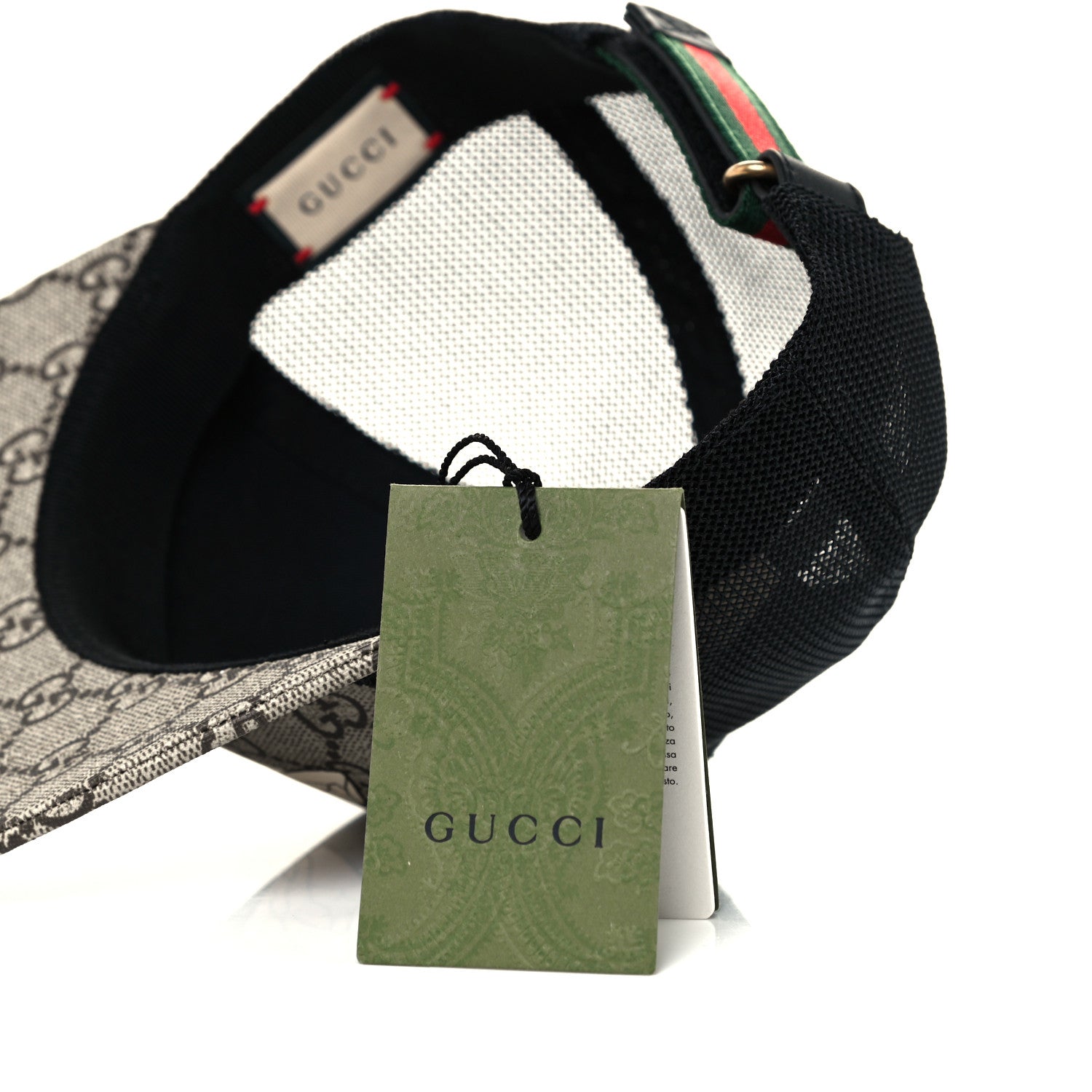 Gucci GG Supreme Monogram Bee Print Baseball Hat XS Beige 9 of 9