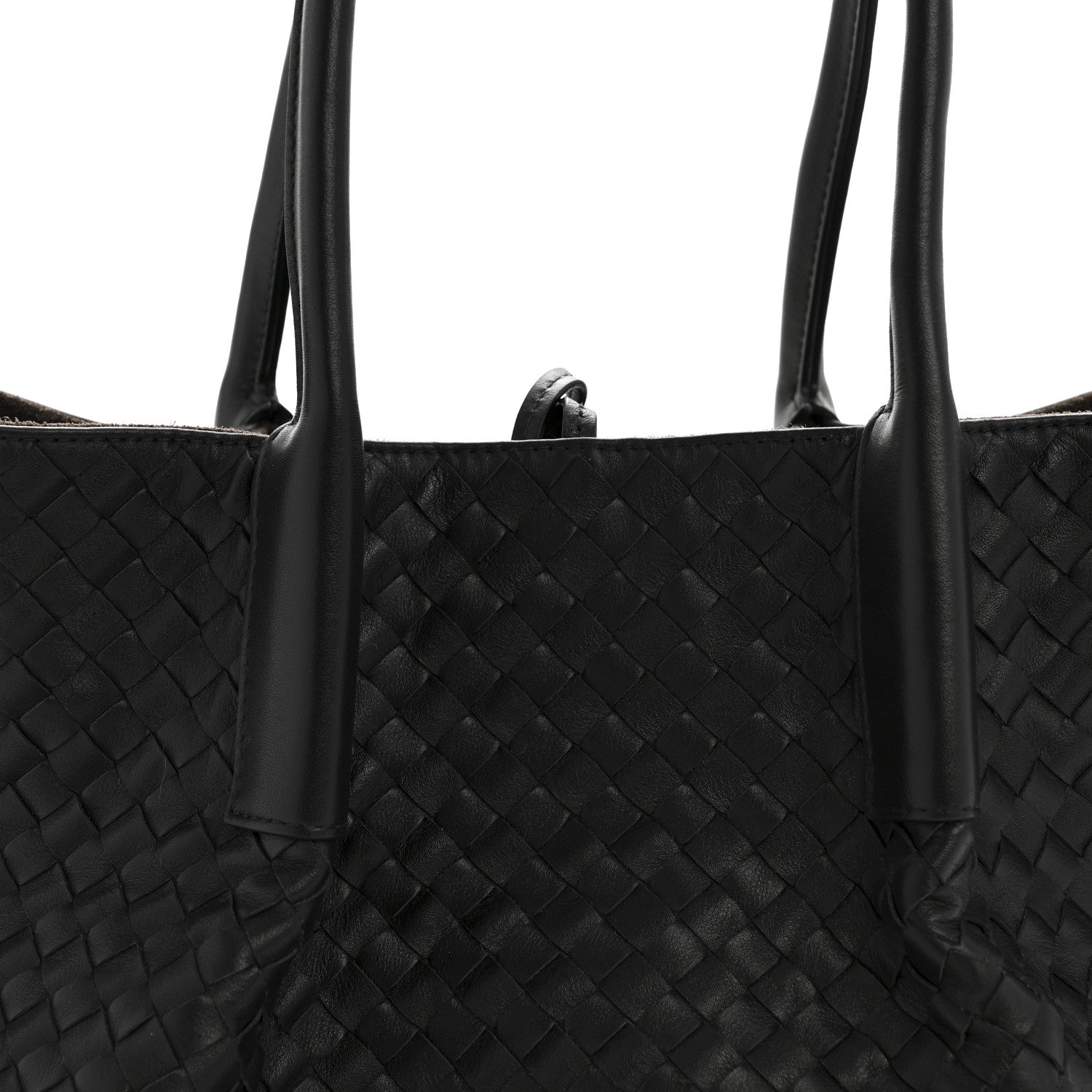 Bottega Veneta Calfskin Intrecciato Pinacoteca Reversible Tote Black Fondant 8 of 11