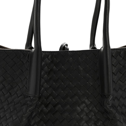 Bottega Veneta Calfskin Intrecciato Pinacoteca Reversible Tote Black Fondant 8 of 11
