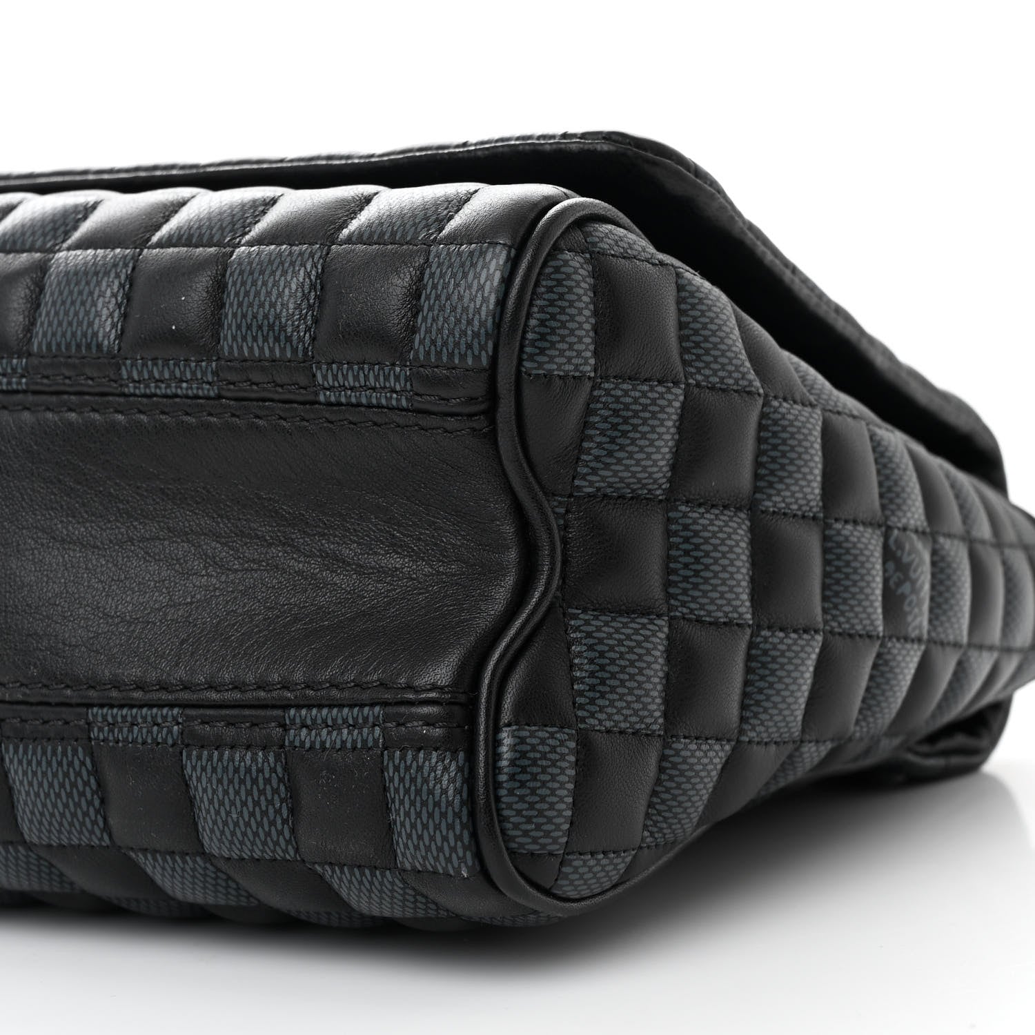 Louis Vuitton Calfskin Quilted Damier Twist MM Black Anthracite 9 of 9