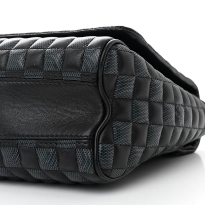 Louis Vuitton Calfskin Quilted Damier Twist MM Black Anthracite 9 of 9