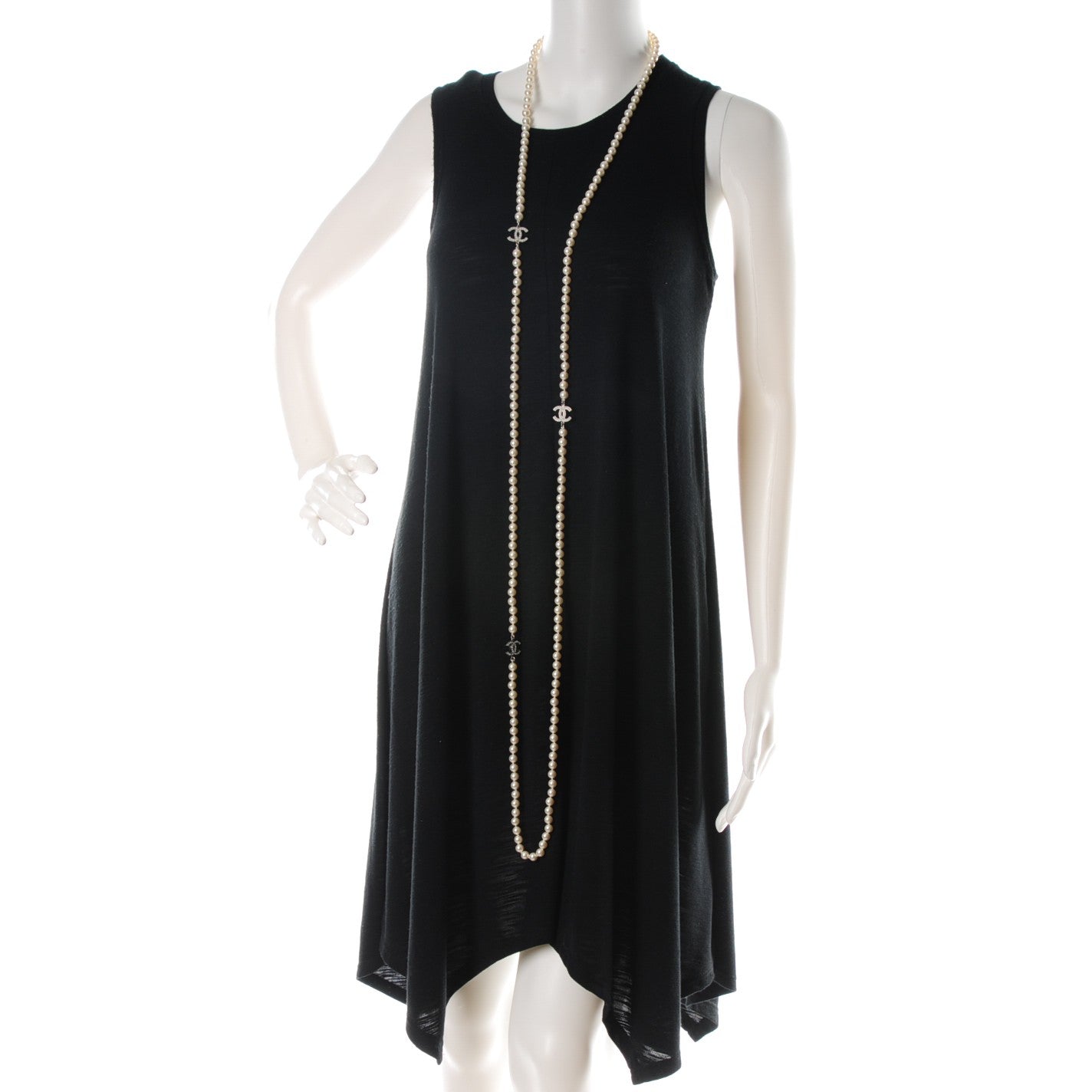 Chanel Pearl CC Long Necklace Silver 2 of 4
