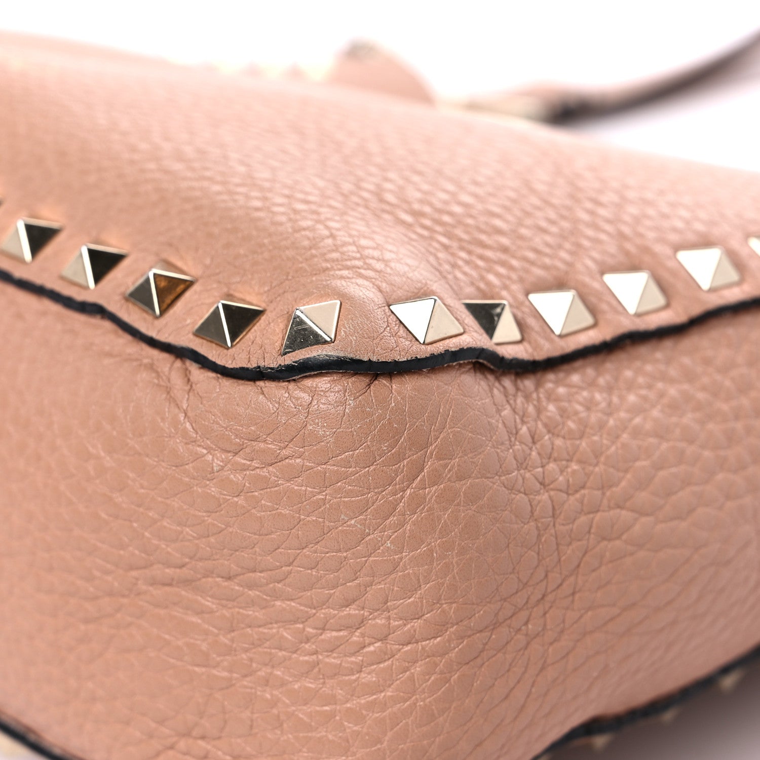 Valentino Garavani Pebbled Calfskin Small Rockstud Flip-Lock Messenger Bag Soft Noisette 10 of 23
