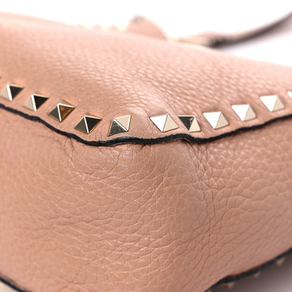 Valentino Garavani Pebbled Calfskin Small Rockstud Flip-Lock Messenger Bag Soft Noisette 10 of 23