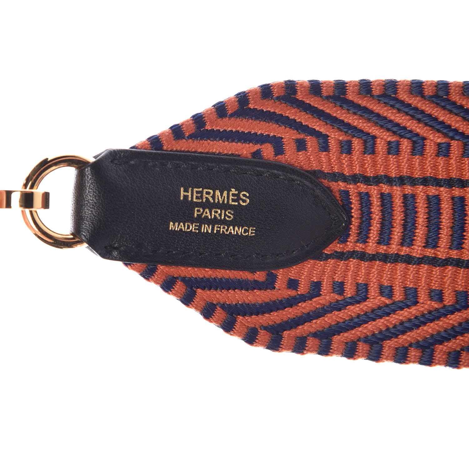 Hermes Toile Swift 50mm Sangle Cavale Shoulder Strap Bleu Indigo Terre Battue Black 3 of 5