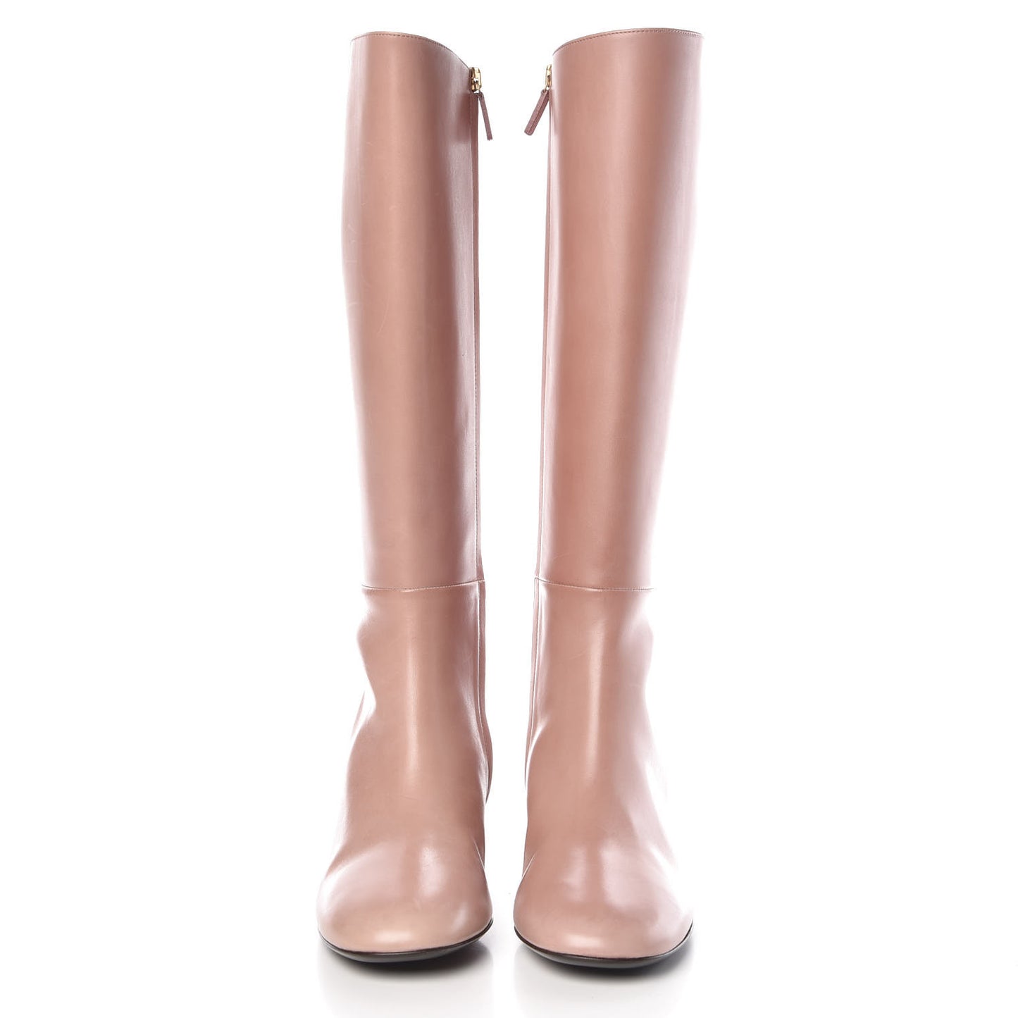 Calfskin Knee High Crystal Boots 38.5 Light Malve