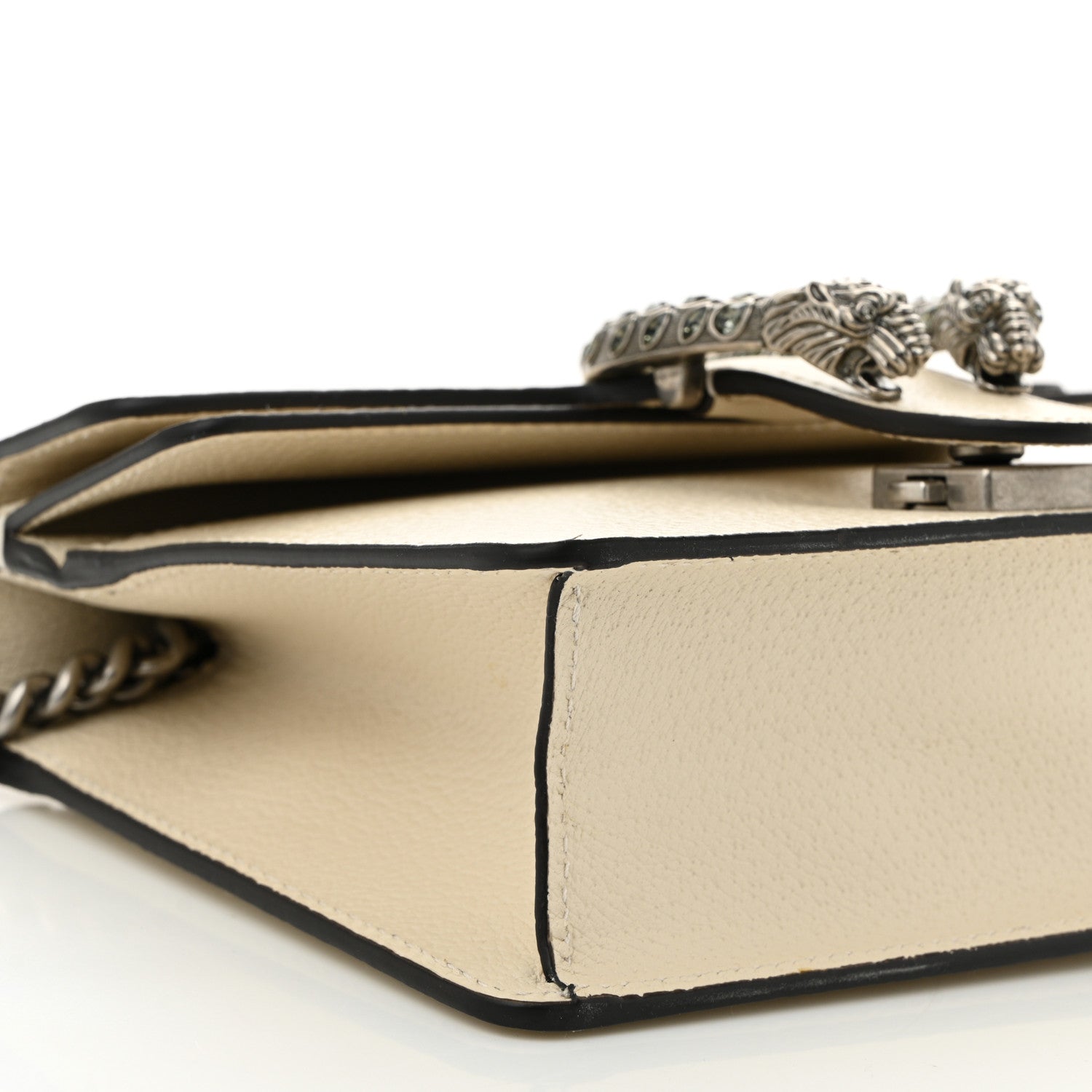Gucci Textured Calfskin Crystal Mini Dionysus Shoulder Bag Mystic White 9 of 10