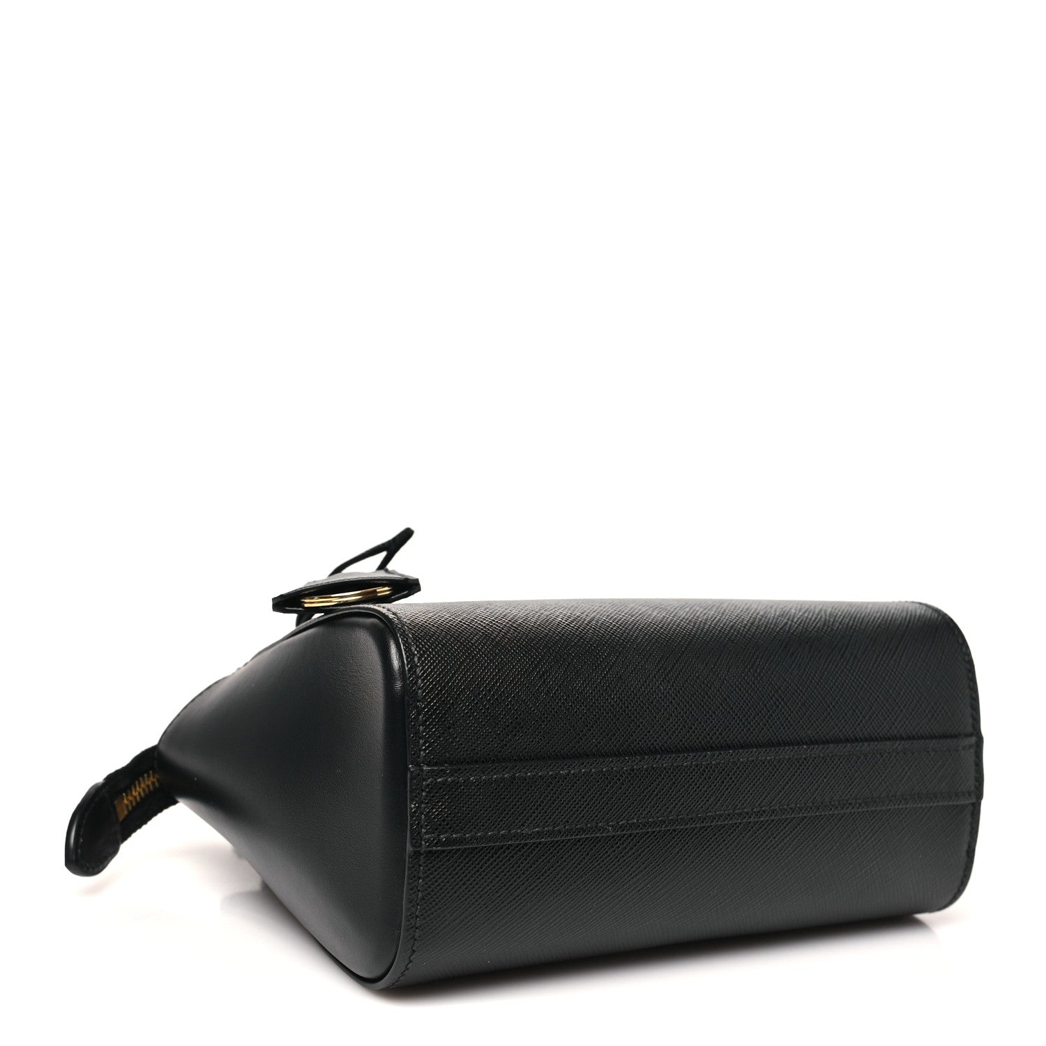 Prada Saffiano Soft Calfskin Mini Zippered Tote Black 4 of 9