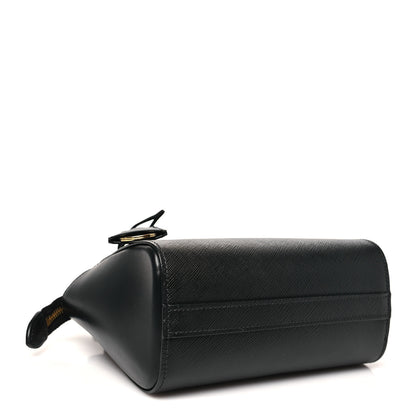Prada Saffiano Soft Calfskin Mini Zippered Tote Black 4 of 9