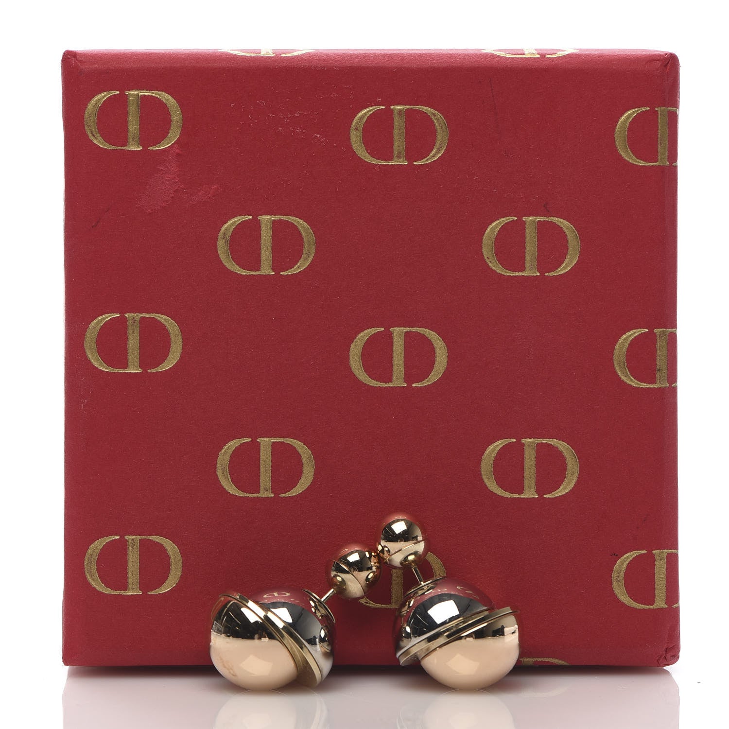 Christian Dior Mise En Dior Tribal Earrings Rose Gold Silver 5 of 5