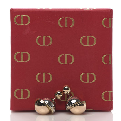 Christian Dior Mise En Dior Tribal Earrings Rose Gold Silver 5 of 5