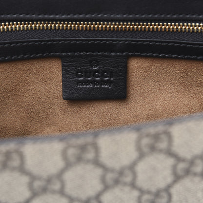 Gucci GG Supreme Monogram Calfskin Medium Padlock Shoulder Bag Beige Black Cuir 5 of 13