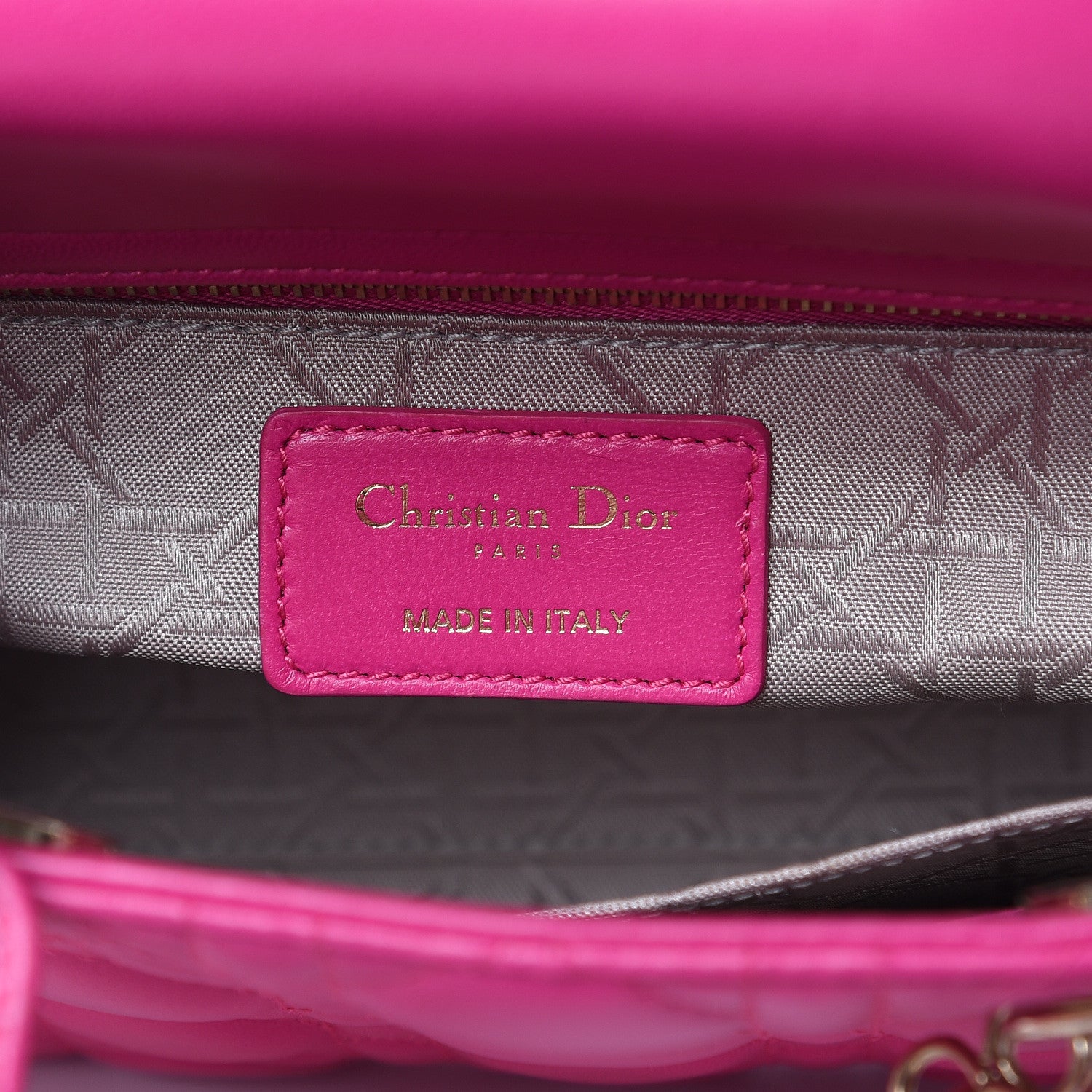 Christian Dior Lambskin Cannage Small Lucky Badges My Lady Dior Magenta 6 of 14